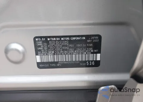 2023 Mitsubishi Eclipse Cross Se S-Awc/Sel S-Awc from USA, damaged, VIN JA4ATWAA2PZ001530